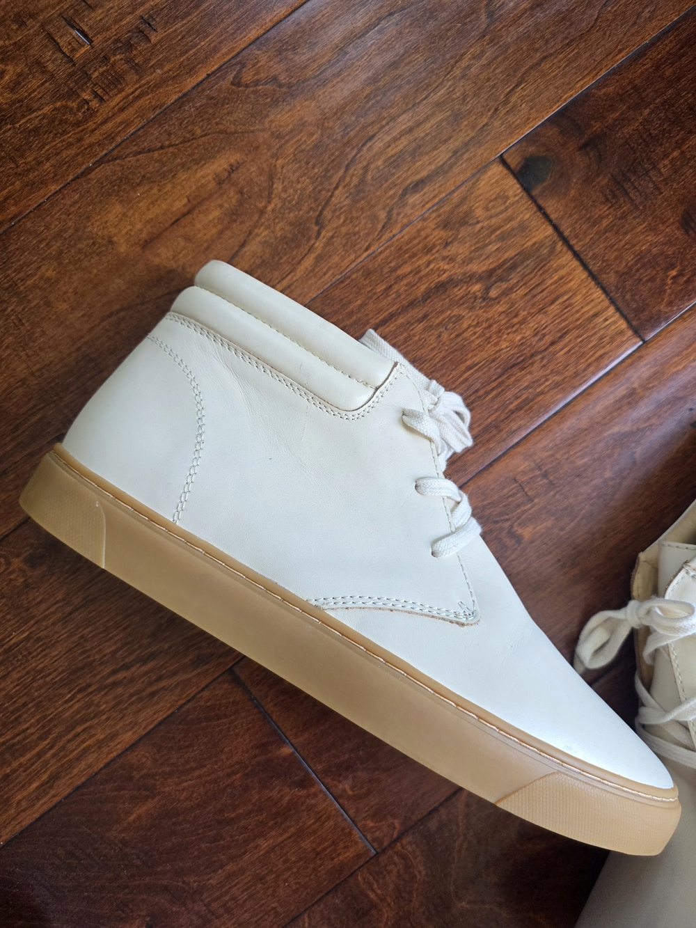 Nisolo Men's Diego Everyday Mid-Top Leather Sneakers Bone Cream 12.5 NWOB - Picture 5 of 17